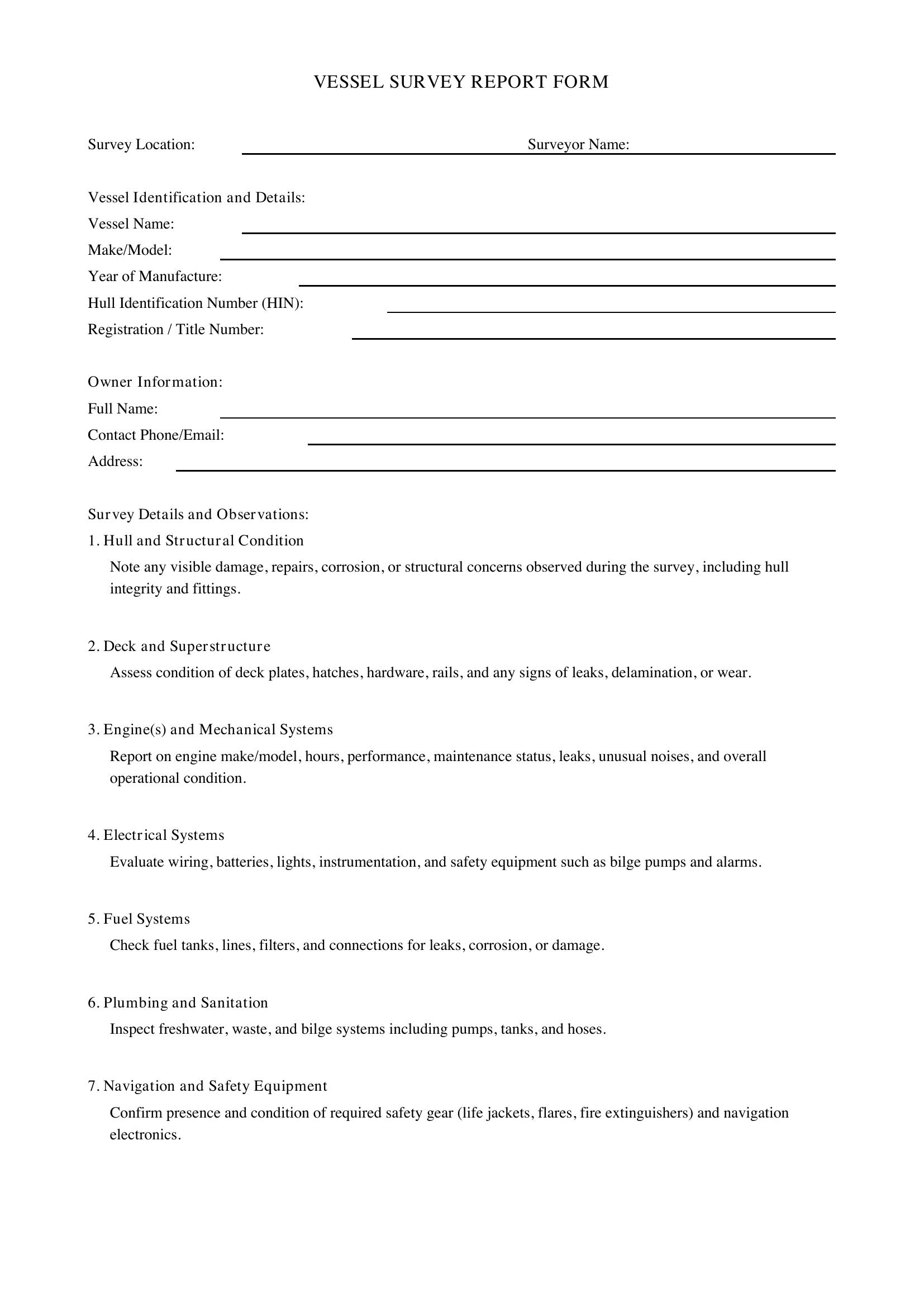 Form For Survey Template - US